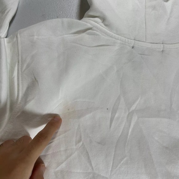 New blank POLO RALPH LAUREN Fleece Pullover Hoodie in White SZ. L kids - Picture 7 of 9